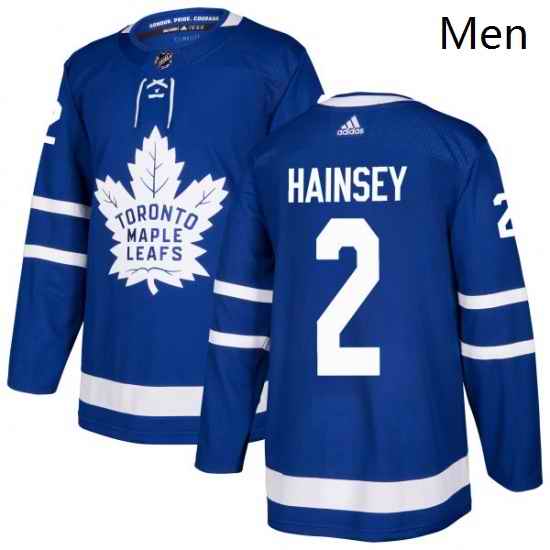Mens Adidas Toronto Maple Leafs 2 Ron Hainsey Premier Royal Blue Home NHL Jersey